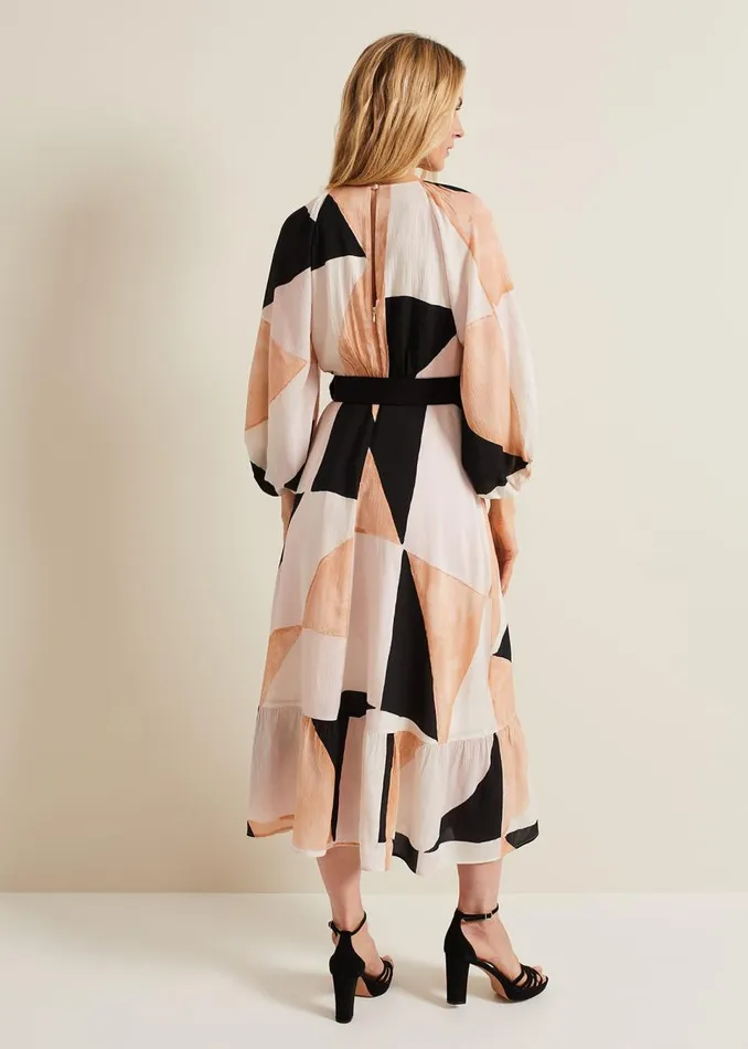 Phase Eight Dresses Women Sophia Colourblock Belted Midi Dress Multicoloured Phase Eight Dresses Women Sophia Colourblock Belted Midi Dress Multicoloured