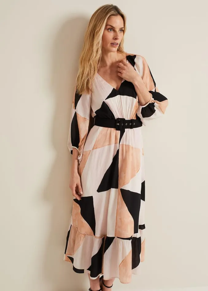 Phase Eight Dresses Women Sophia Colourblock Belted Midi Dress Multicoloured Phase Eight Dresses Women Sophia Colourblock Belted Midi Dress Multicoloured