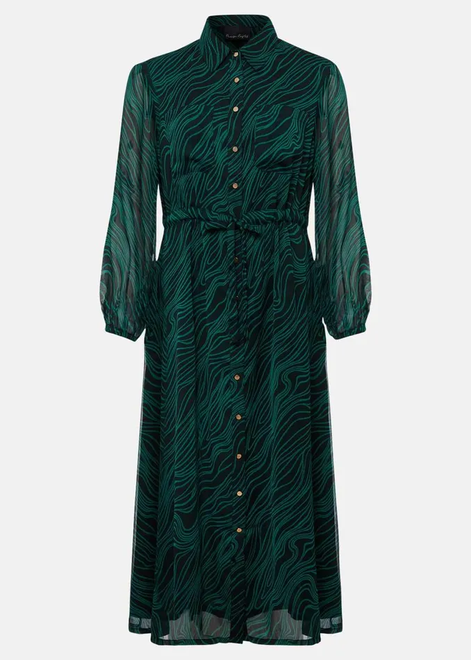 Phase Eight Dresses Women Tana Swirl Chiffon Midi Dress Dark Greenlight Green Phase Eight Dresses Women Tana Swirl Chiffon Midi Dress Dark Greenlight Green