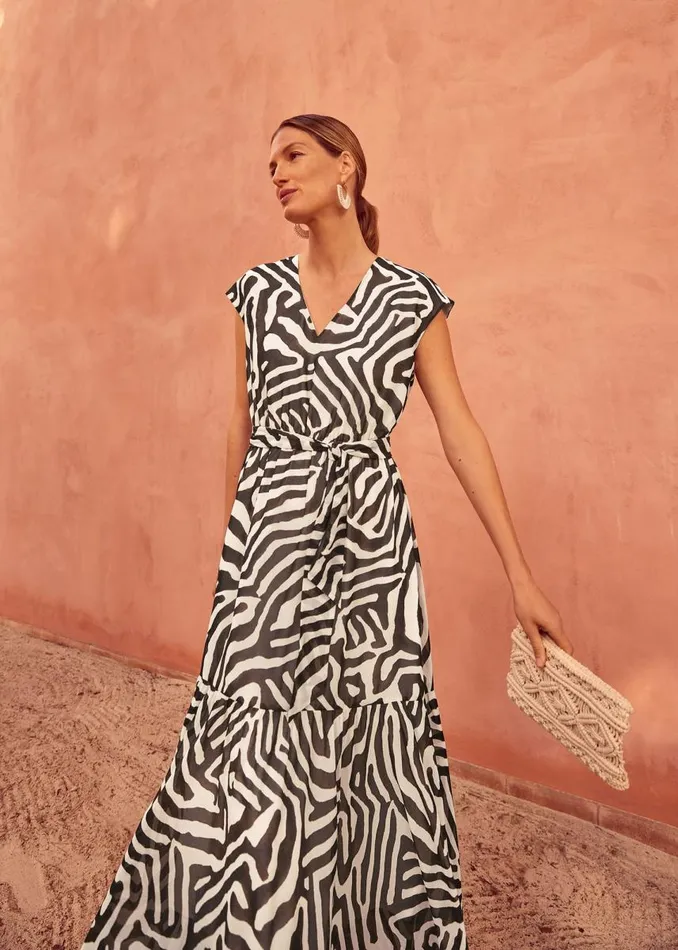 Phase Eight Dresses Women Zalaya Zebra Print Maxi Dress Multicoloured