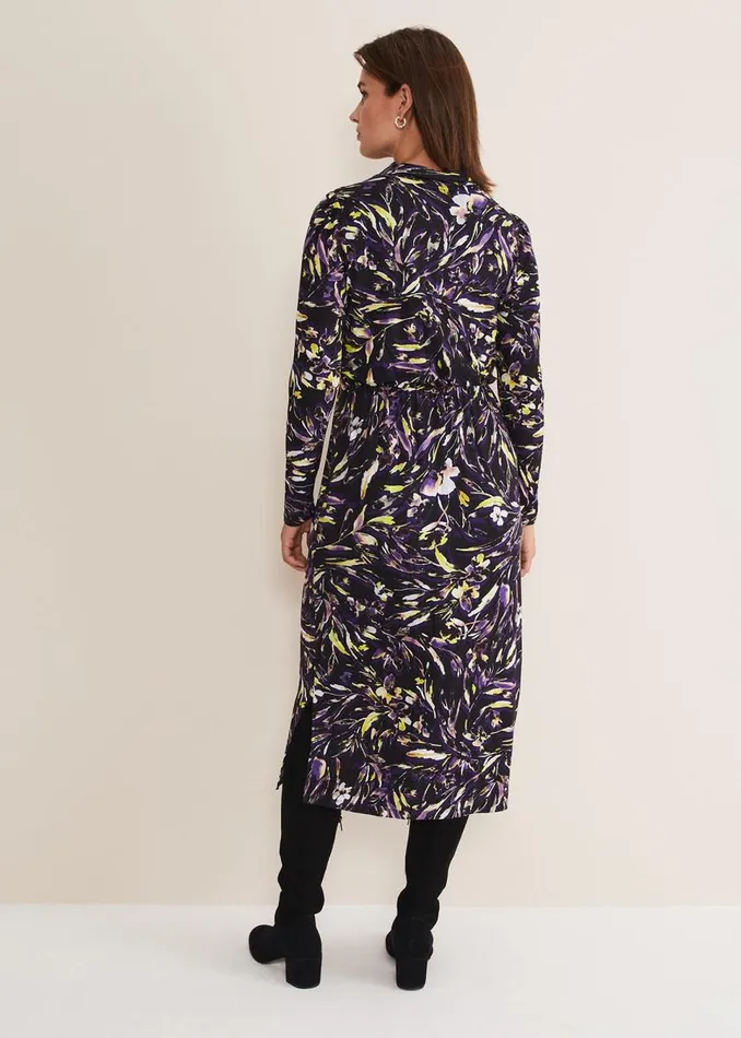 Phase Eight Dresses Women Zenobia Printed Jersey Dress Bluechocolate