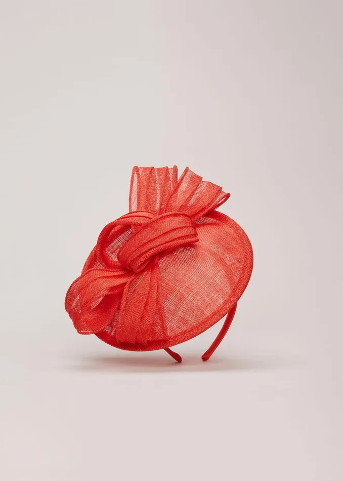 Phase Eight Fascinators and Hats Women Bow Midi Disc Fascinator Vermillion