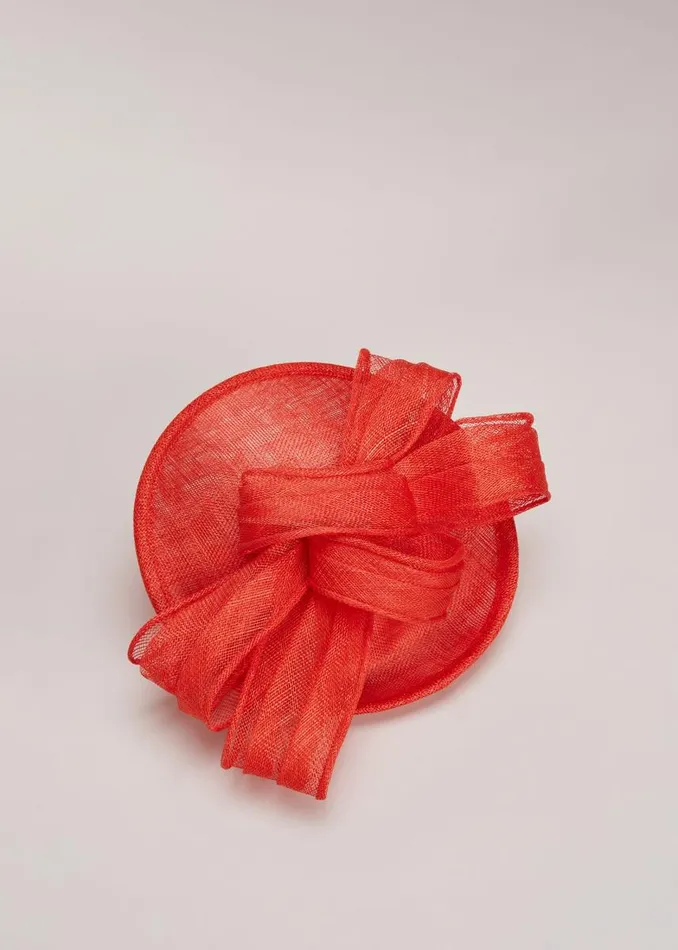 Phase Eight Fascinators and Hats Women Bow Midi Disc Fascinator Vermillion