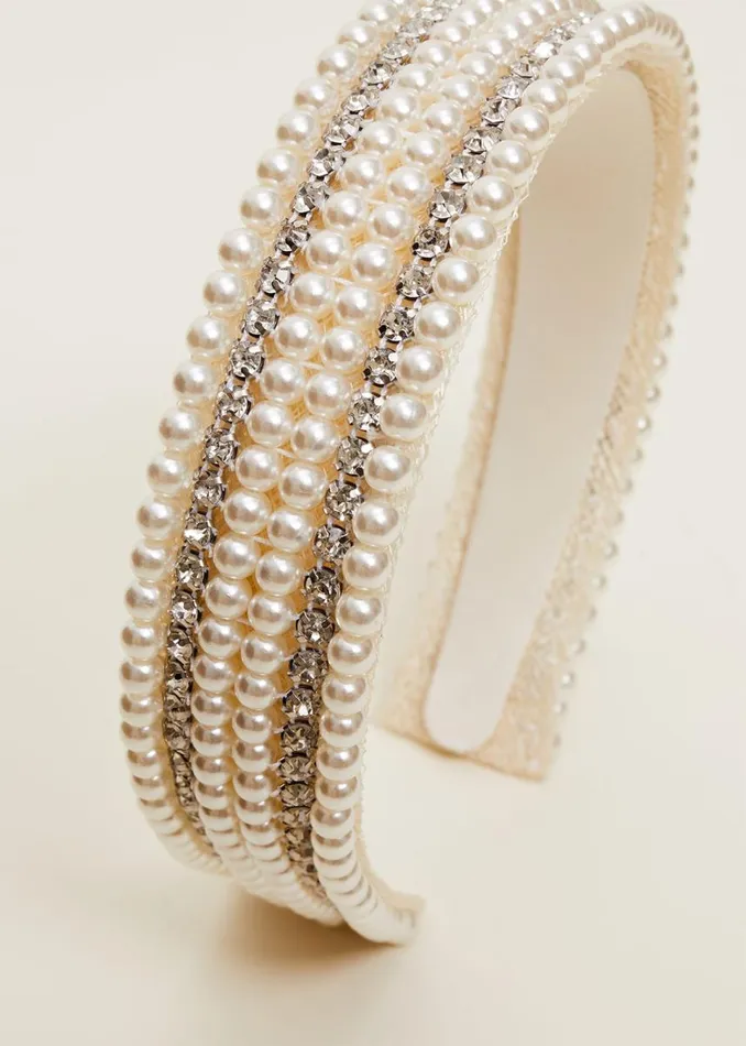 Phase Eight Fascinators and Hats Women Bridal Beaded Headband Ivory