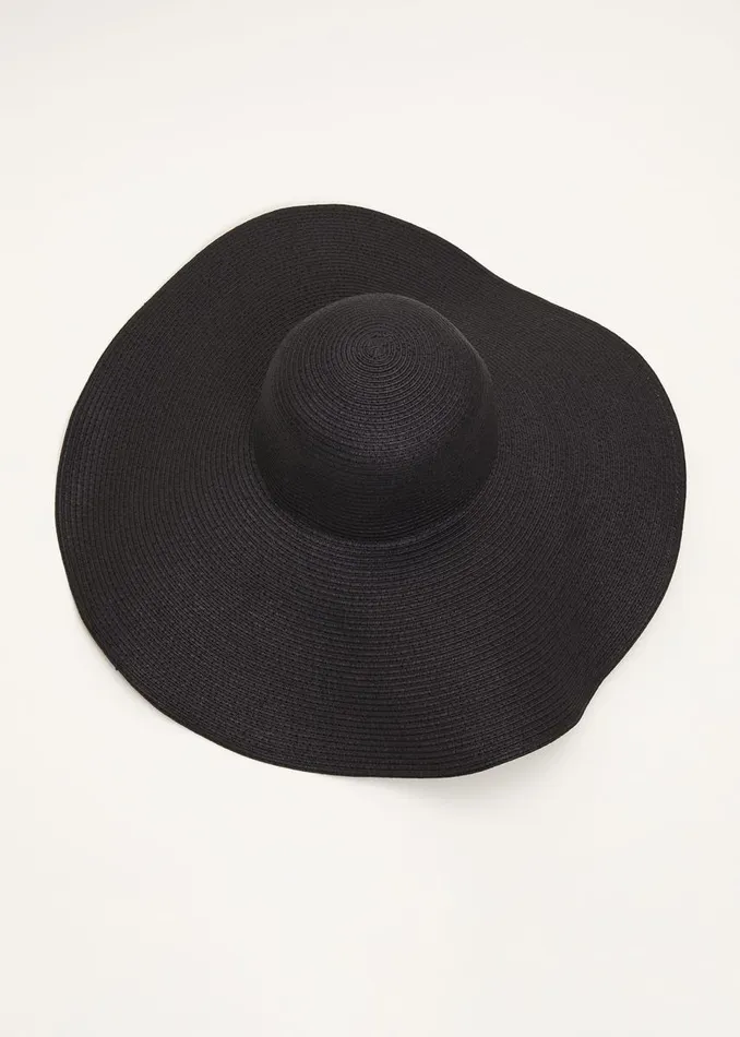 Phase Eight Fascinators and Hats Women Oversized Straw Hat Black