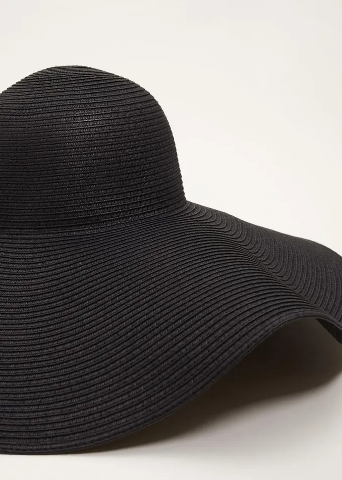 Phase Eight Fascinators and Hats Women Oversized Straw Hat Black