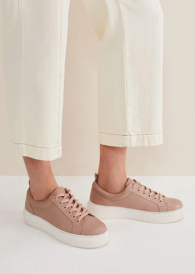 Phase Eight Flats Women Platform Trainers Light Pink