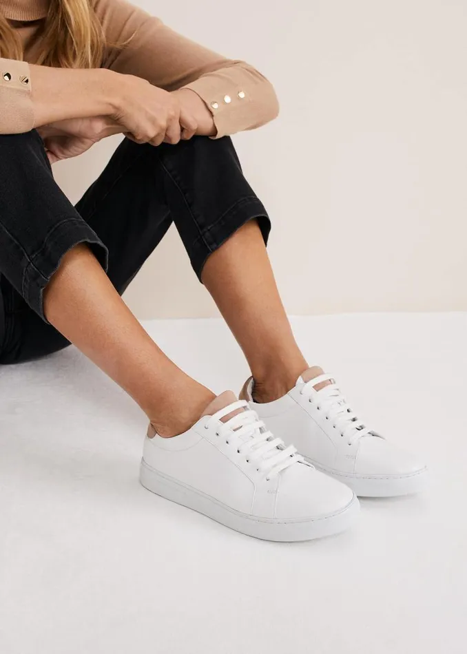 Phase Eight Flats Women Tab Trainer White
