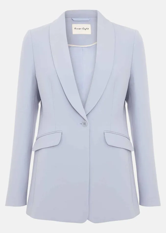 Phase Eight Jackets Women Alexis Shawl Collar Suit Jacket Blue
