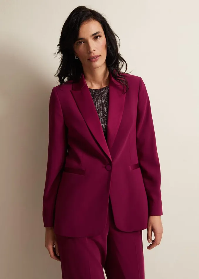 Phase Eight Jackets Women Elandra Tux Blazer Burgundy