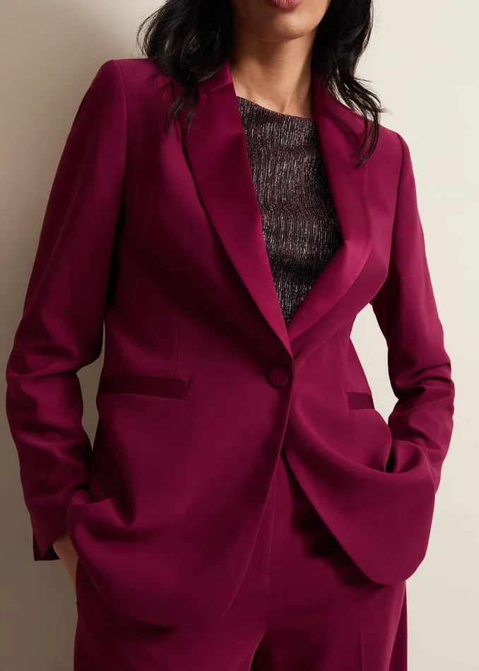 Phase Eight Jackets Women Elandra Tux Blazer Burgundy