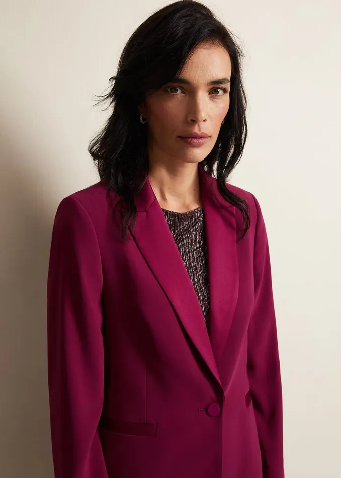 Phase Eight Jackets Women Elandra Tux Blazer Burgundy