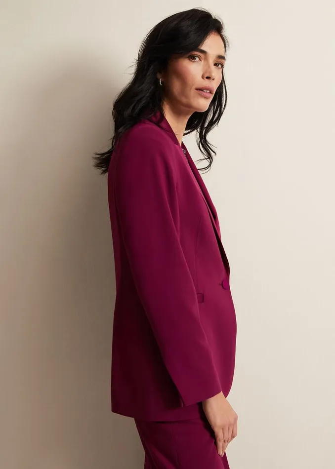 Phase Eight Jackets Women Elandra Tux Blazer Burgundy