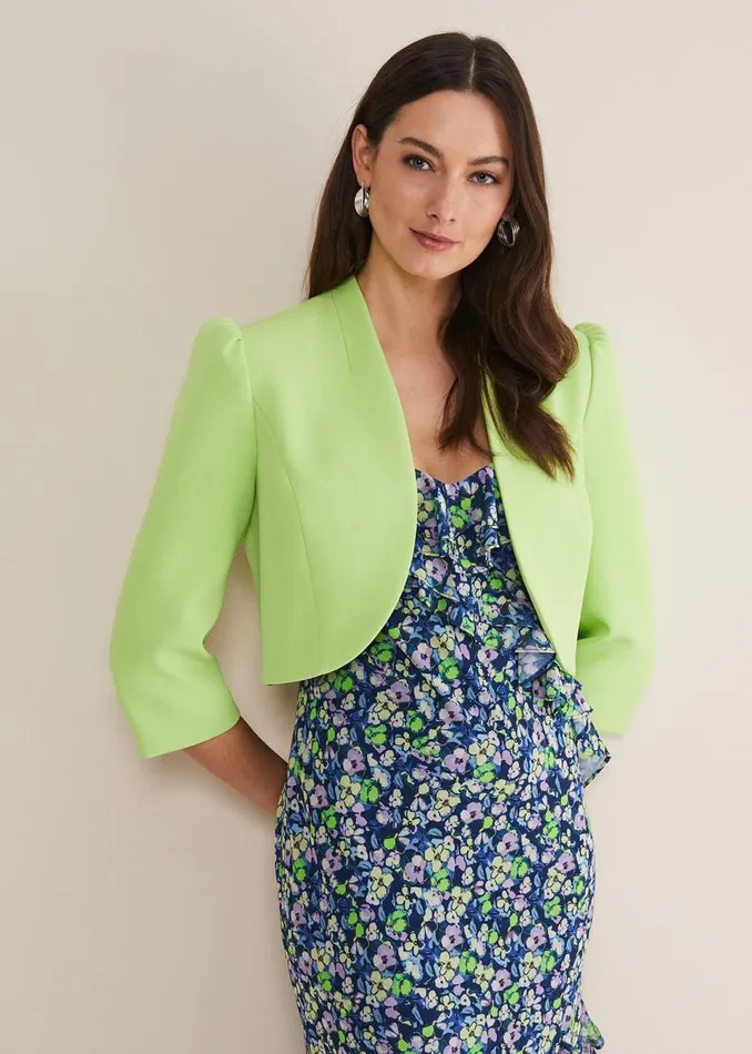 Phase Eight Jackets Women Leanna Cropped Jacket Apple Green
