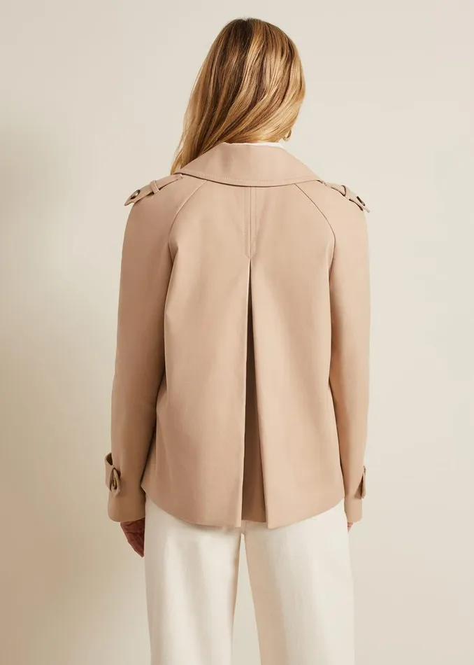 Phase Eight Jackets Women Lola Camel Cropped Trench Jacket Camel