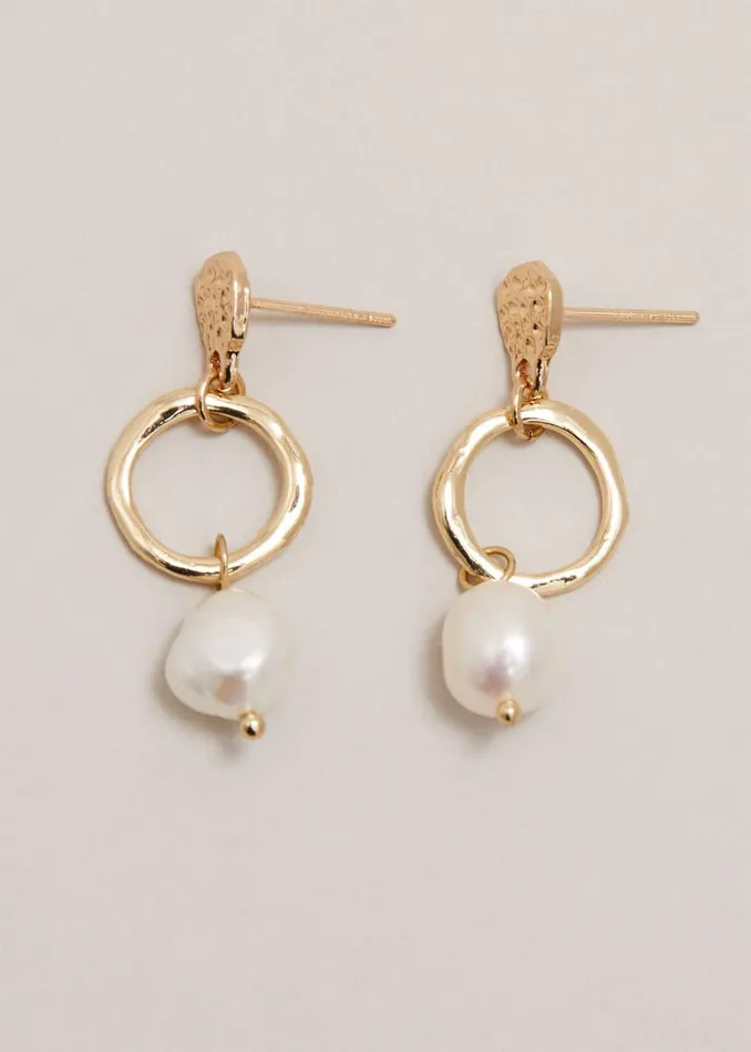 Phase Eight Jewellery Women Mini Pearl Drop Earrings Gold