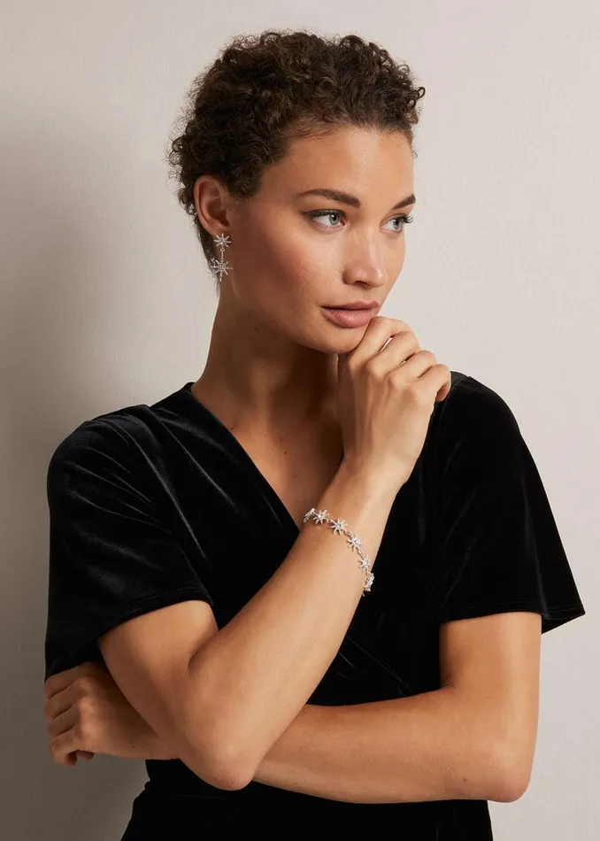 Phase Eight Jewellery Women Silver Plated Star Bracelet Silver