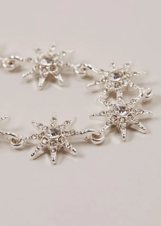 Phase Eight Jewellery Women Silver Plated Star Bracelet Silver