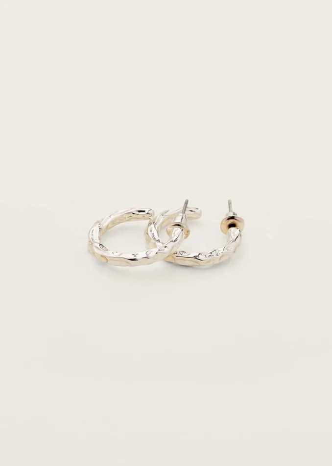 Phase Eight Jewellery Women Twist Mini Hoop Earring Silver