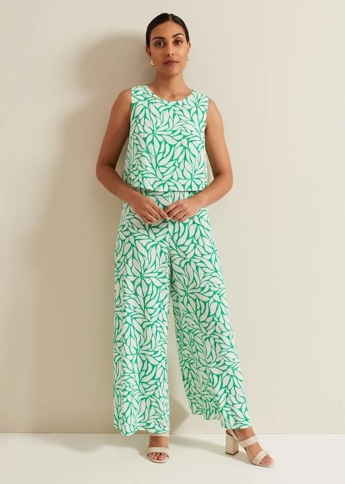 Phase Eight Jumpsuits Women Petite Aubrey Geo Jumpsuit Green