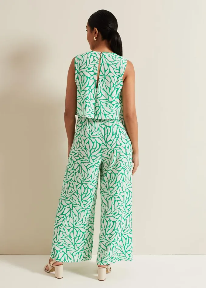 Phase Eight Jumpsuits Women Petite Aubrey Geo Jumpsuit Green