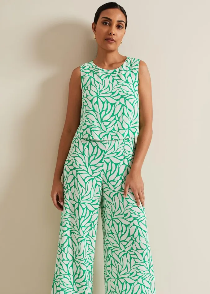 Phase Eight Jumpsuits Women Petite Aubrey Geo Jumpsuit Green