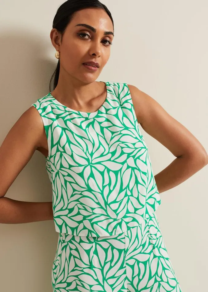 Phase Eight Jumpsuits Women Petite Aubrey Geo Jumpsuit Green