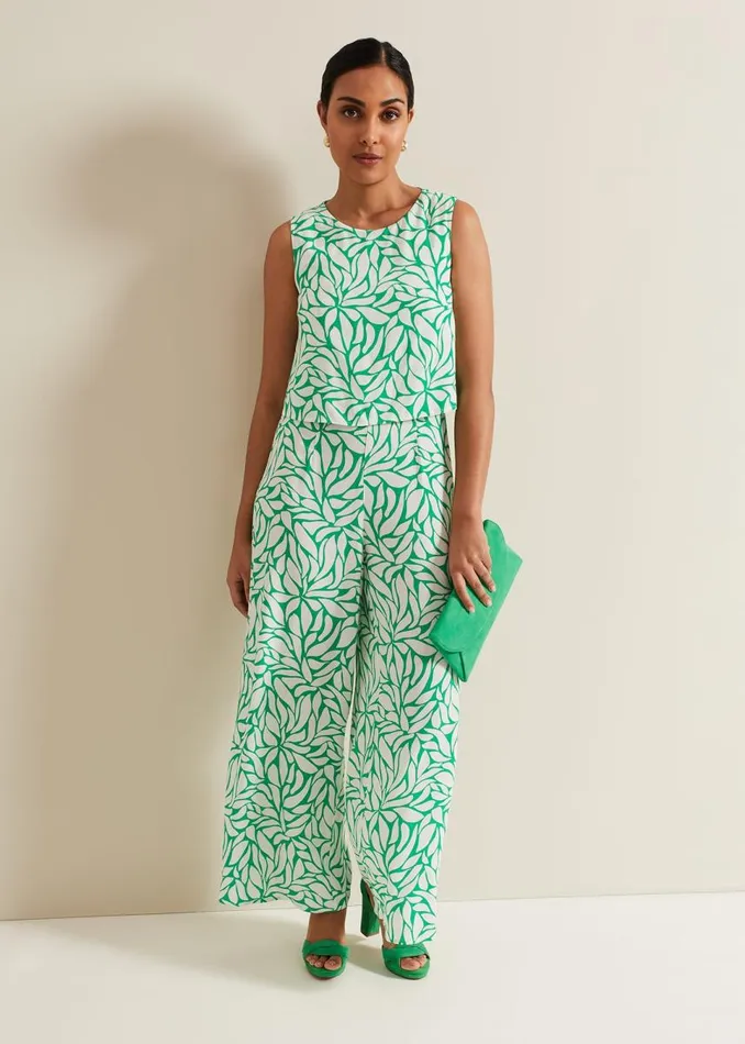 Phase Eight Jumpsuits Women Petite Aubrey Geo Jumpsuit Green