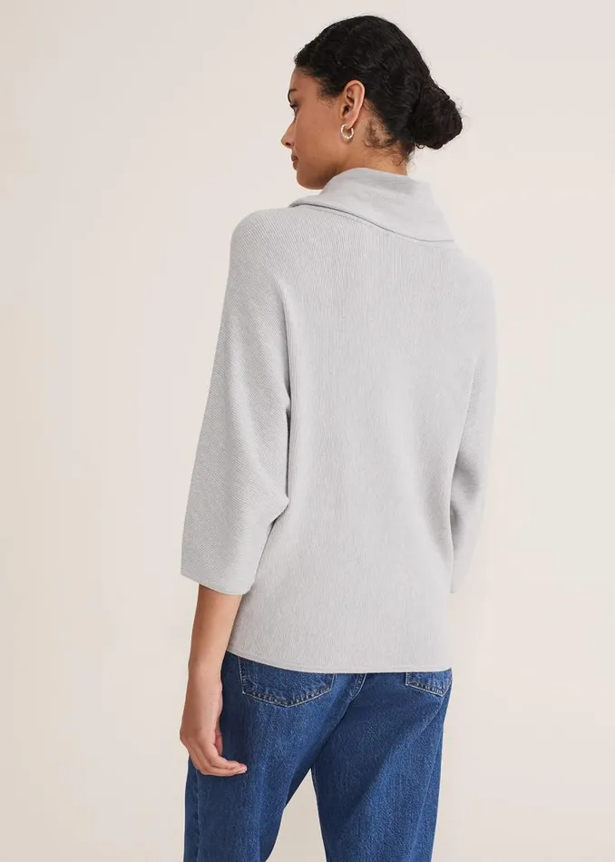 Phase Eight Knitwear Women Camillan Cowl Neck Knit Jumper Pale Grey