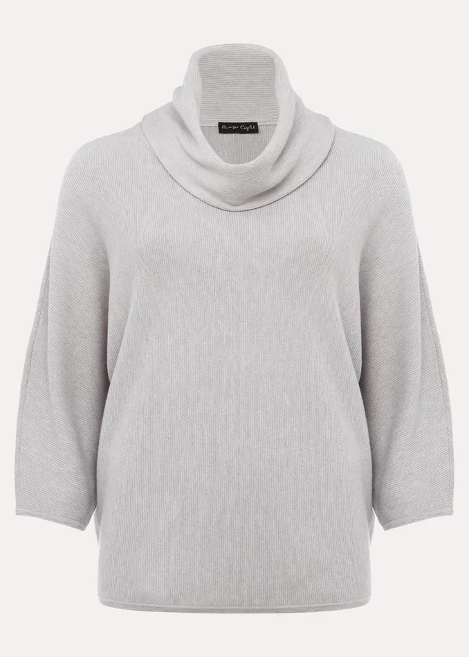 Phase Eight Knitwear Women Camillan Cowl Neck Knit Jumper Pale Grey