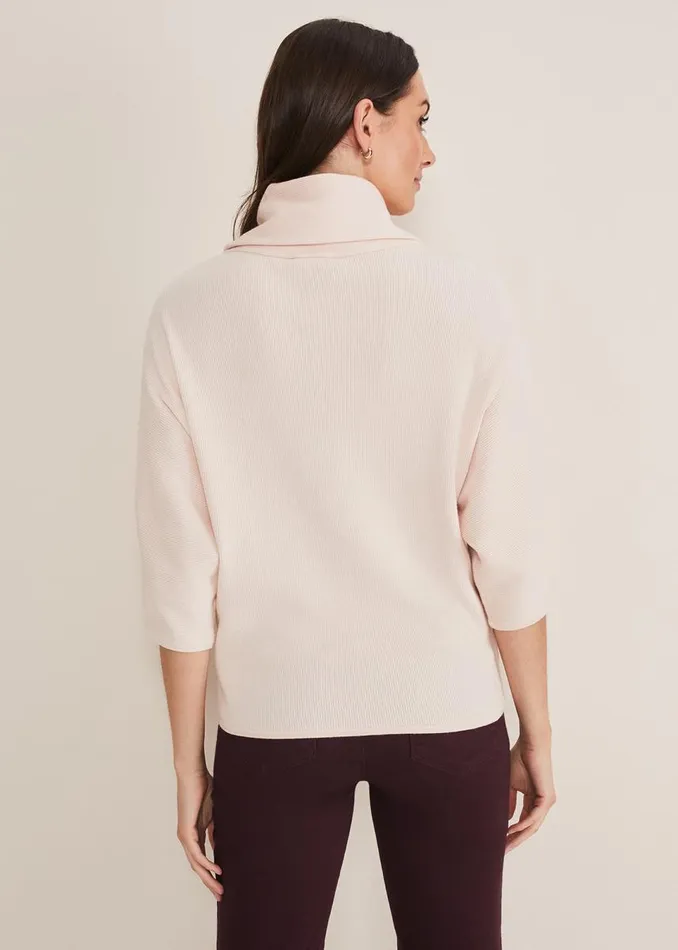 Phase Eight Knitwear Women Camillan Cowl Neck Knit Jumper Pale Pink