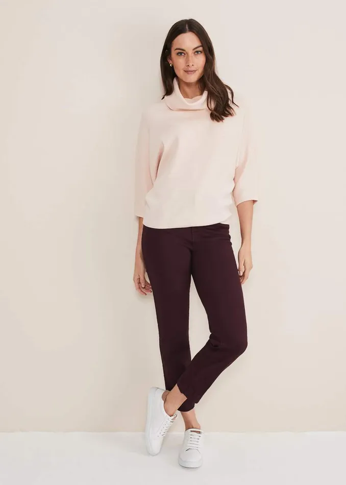 Phase Eight Knitwear Women Camillan Cowl Neck Knit Jumper Pale Pink
