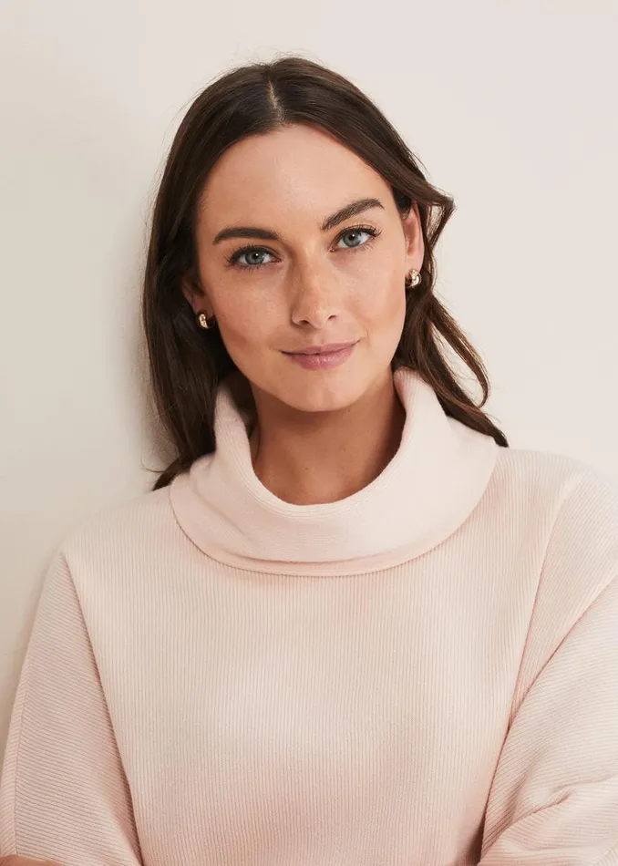 Phase Eight Knitwear Women Camillan Cowl Neck Knit Jumper Pale Pink
