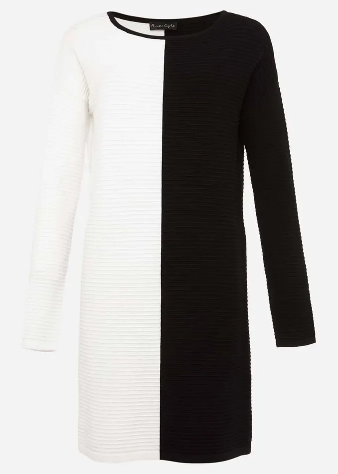 Phase Eight Knitwear Women Sherrie Ribbed Colourblock Knit Tunic Dress Blackivory Phase Eight Knitwear Women Sherrie Ribbed Colourblock Knit Tunic Dress Blackivory