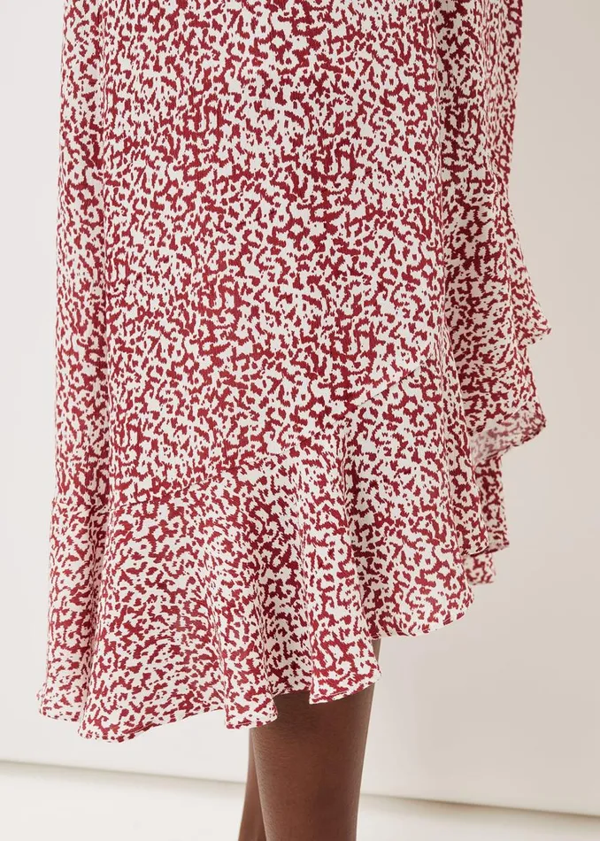 Phase Eight Skirts Women Lara Print Frill Hem Skirt Rustivory