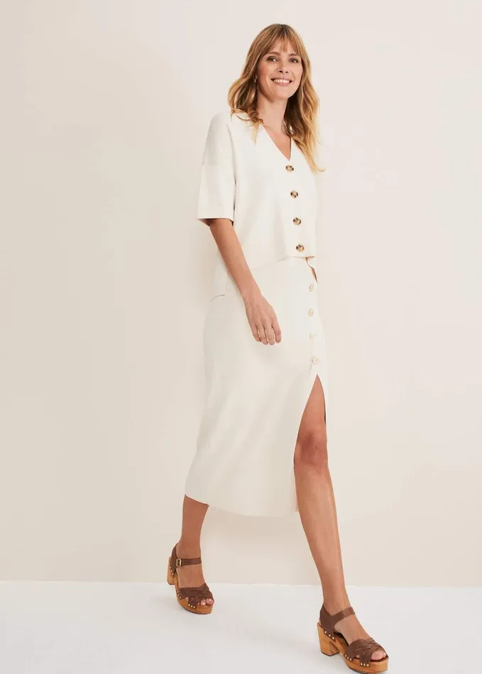 Phase Eight Skirts Women Mae Button Up Skirt Buttermilk