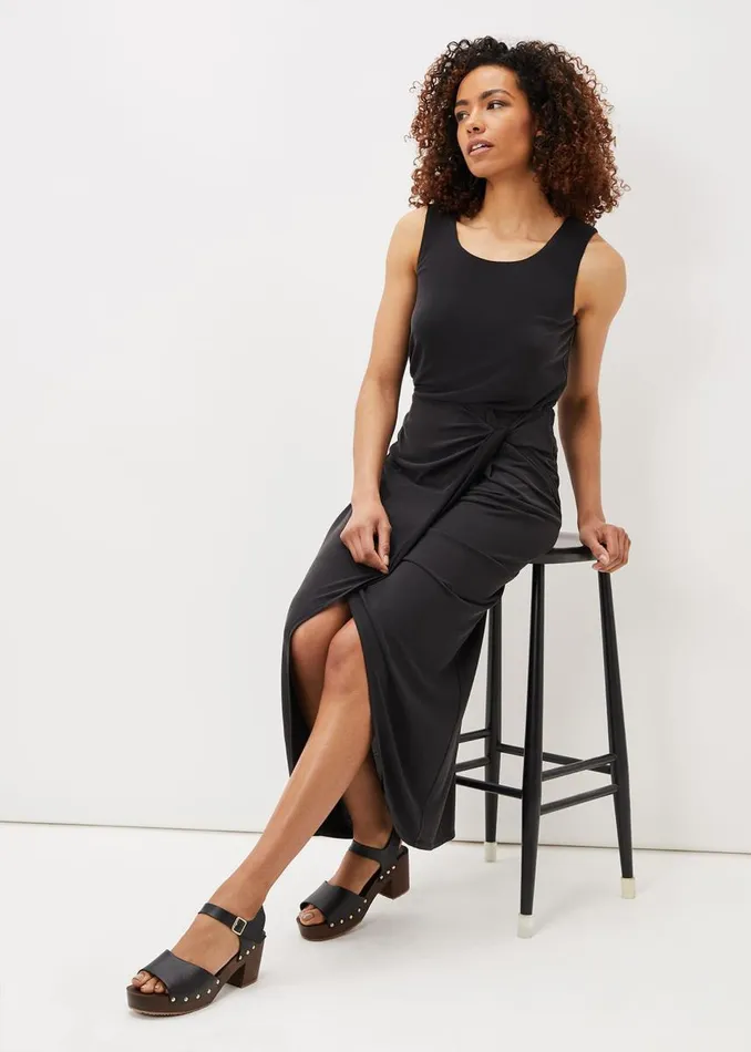 Phase Eight Skirts Women Nathalia Jersey Draped Midi Skirt Black