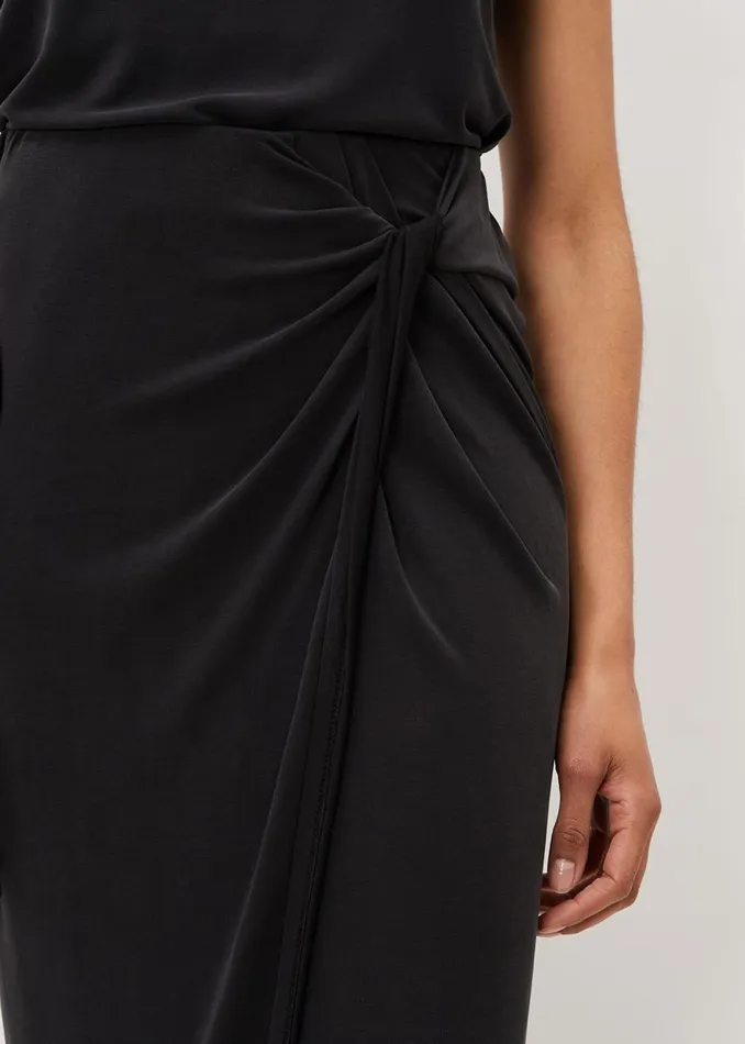 Phase Eight Skirts Women Nathalia Jersey Draped Midi Skirt Black