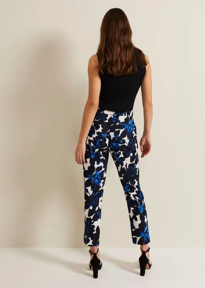 Phase Eight Trousers Women Caddie Floral Suit Trousers Blue