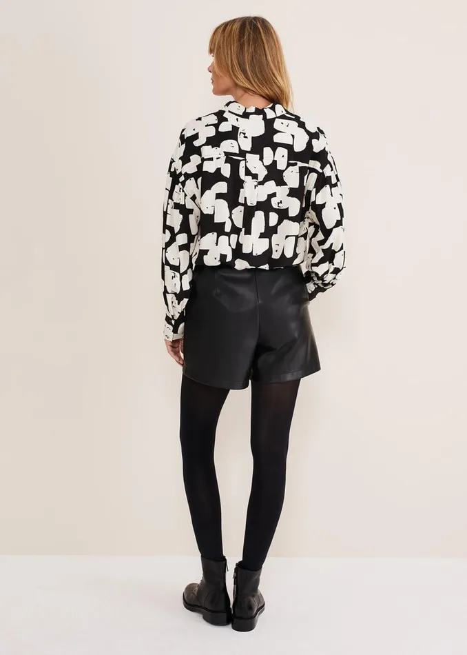 Phase Eight Trousers Women Hadley Pleather Shorts Black