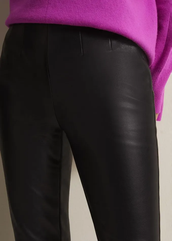 Phase Eight Trousers Women Marielle Black Faux Leather Cropped Trousers Black Phase Eight Trousers Women Marielle Black Faux Leather Cropped Trousers Black