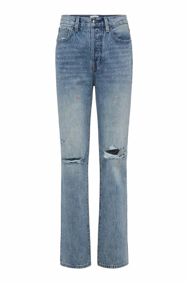Pistola Denim Denim Women Cassie Super High Rise Straight Leg 8211 City Lights Distressed City Lights Distress