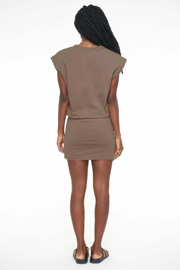 Pistola Denim Dresses Women Tonya Muscle Tee Mini Dress 8211 Mushroom Mushroom