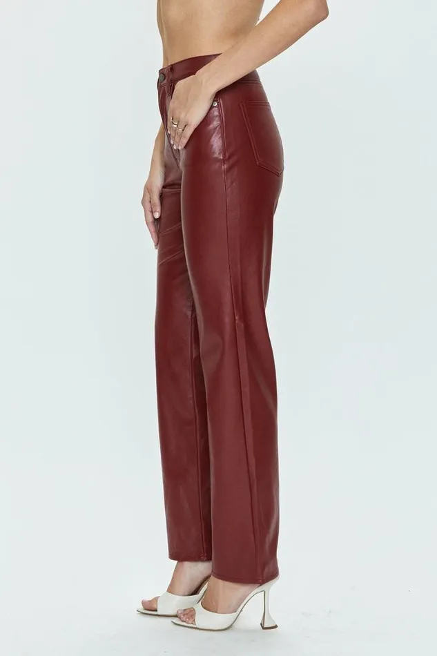 Pistola Denim Pants Women Cassie Super High Rise Straight 8211 Carmine Carmine