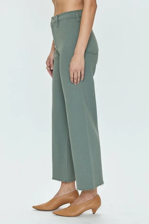 Pistola Denim Pants Women Penny High Rise Wide Leg Crop 8211 Bluff Bluff