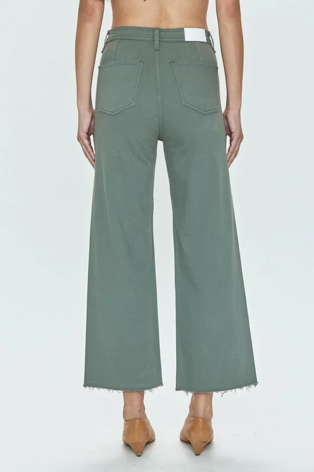 Pistola Denim Pants Women Penny High Rise Wide Leg Crop 8211 Bluff Bluff