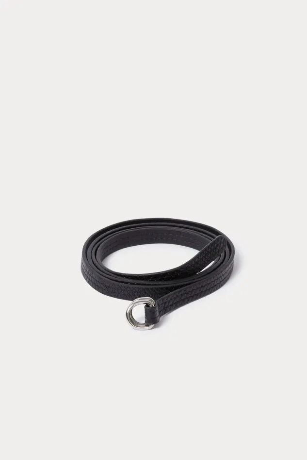 Rachel Comey Belts Women Stitched Skinny Belt Black