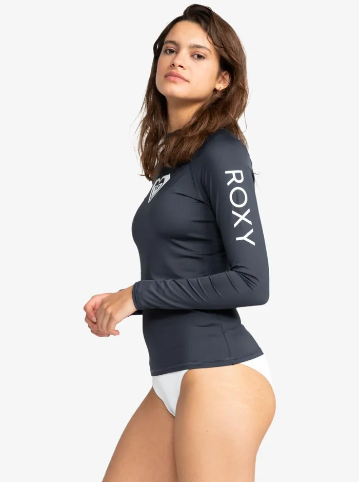 Rashguards Women Roxy Whole Hearted Long Sleeve UPF 50 Rashguard Mood Indigo