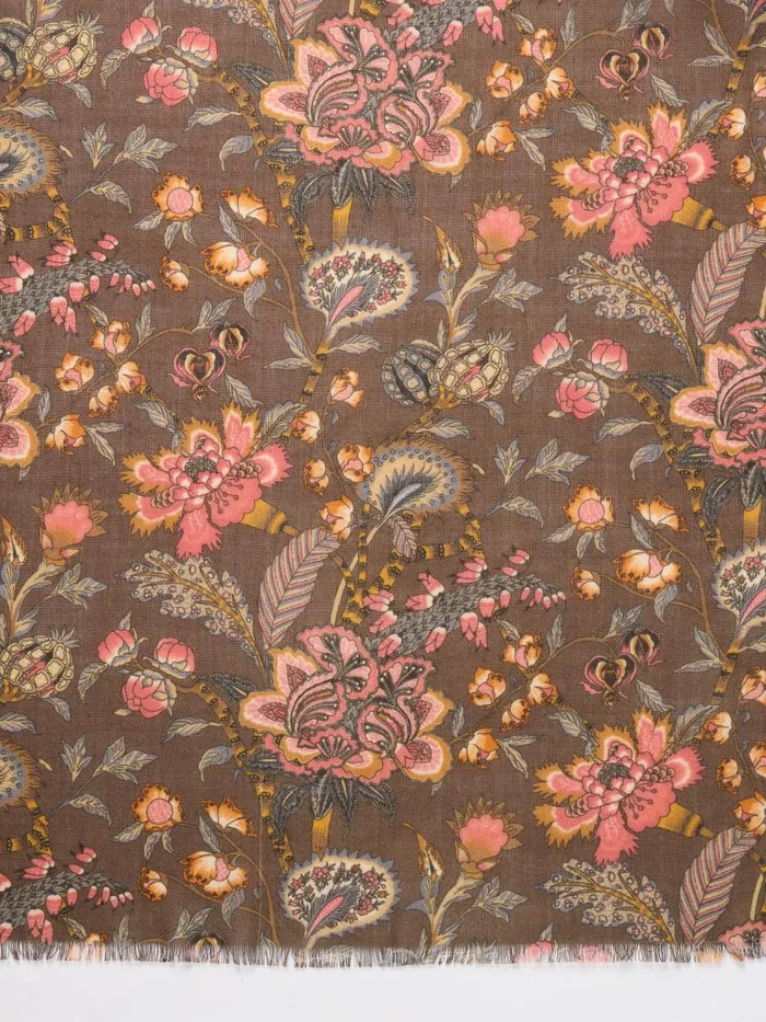 Reed Scarf In Baroque Bloom Brownmulti Women JMcLaughlin Scarves Reed Scarf In Baroque Bloom Brownmulti Women JMcLaughlin Scarves