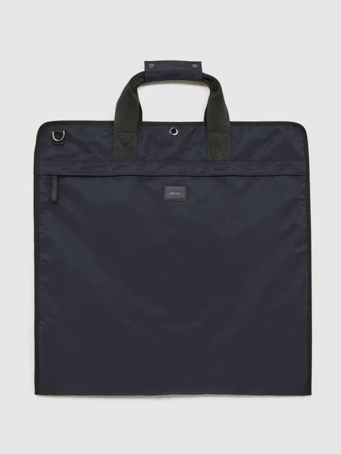 Reiss Bags Men Nylon Webbing Suit Bag In Dark Navy